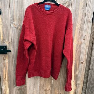 Pendleton Shetland wool crewneck sweater in red Size L